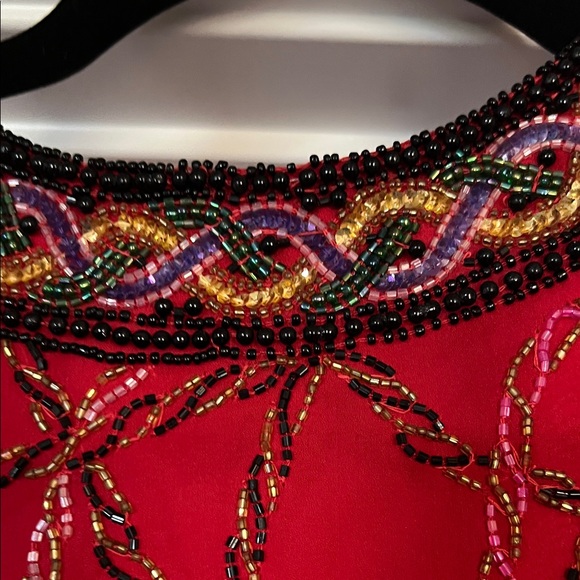 Vintage Laurence Kazar Beaded Jacket Embellished, Cropped Evening 80s/90s Glam - Picture 4 of 5